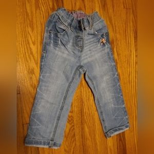 10 for $25 - Next Girls 18-24m Blue Jeans with Flower Embroidery